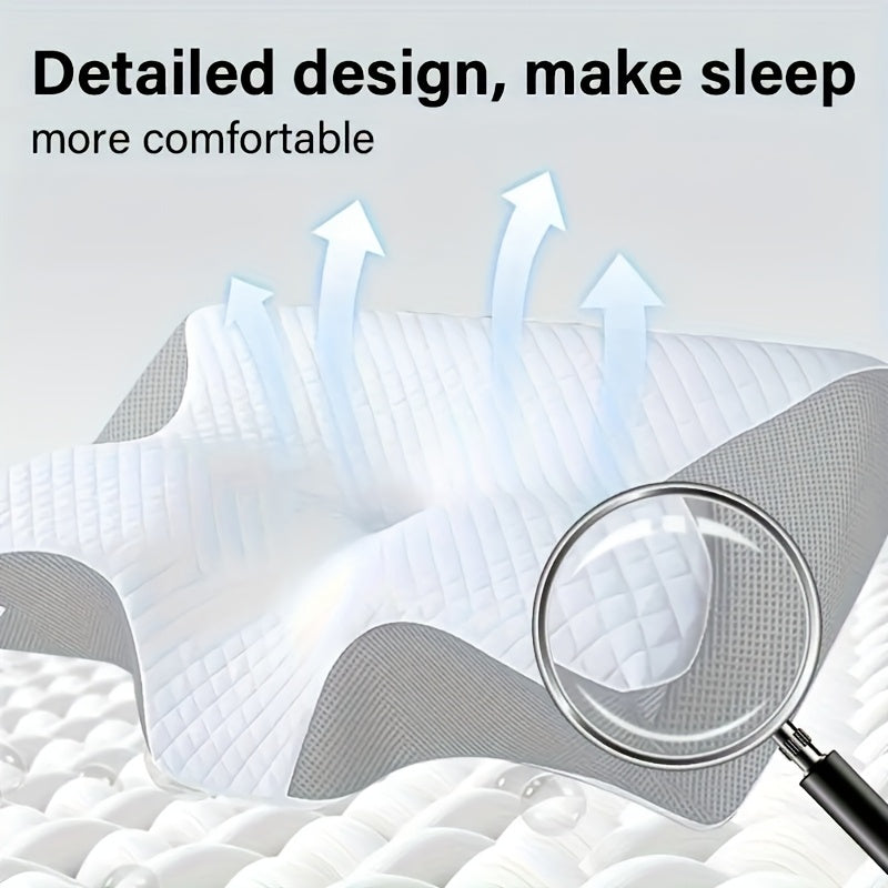SafeRest Core – Ergonomic Neck Pillow for Side, Back & Stomach Sleepers (Black Edition)