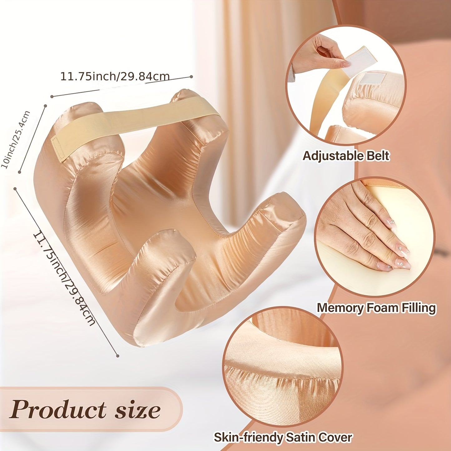 DreamContour Luxe – Ergonomic Beauty Pillow with Sleep Mask