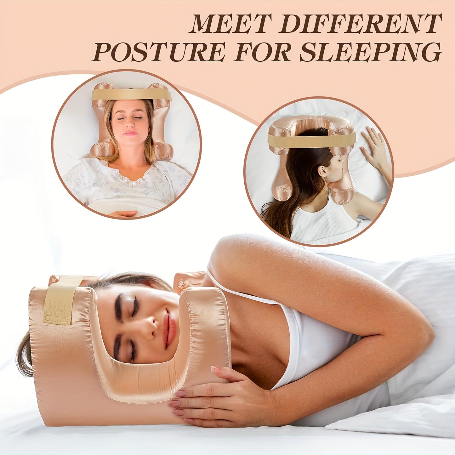 DreamContour Luxe – Ergonomic Beauty Pillow with Sleep Mask