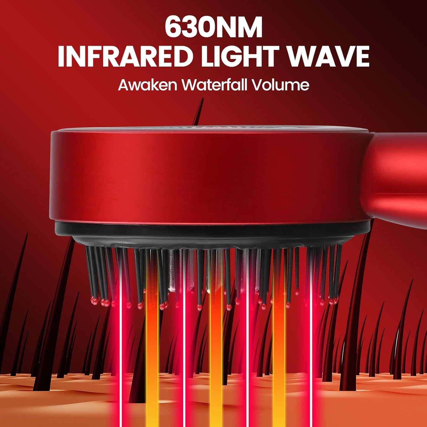 Marina I Scalp Massaging Brush – 3-in-1 Electric | Waterproof | Red Light Therapy