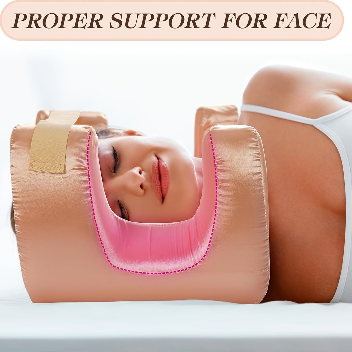 DreamContour Luxe – Ergonomic Beauty Pillow with Sleep Mask