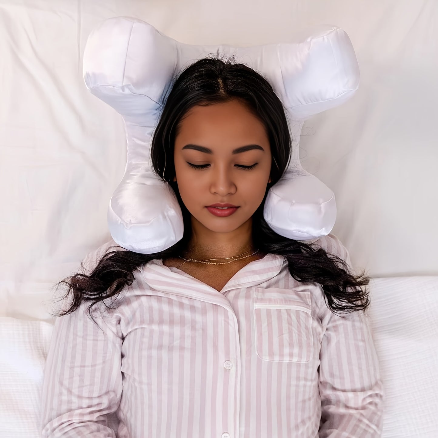 DreamContour Luxe – Ergonomic Beauty Pillow with Sleep Mask