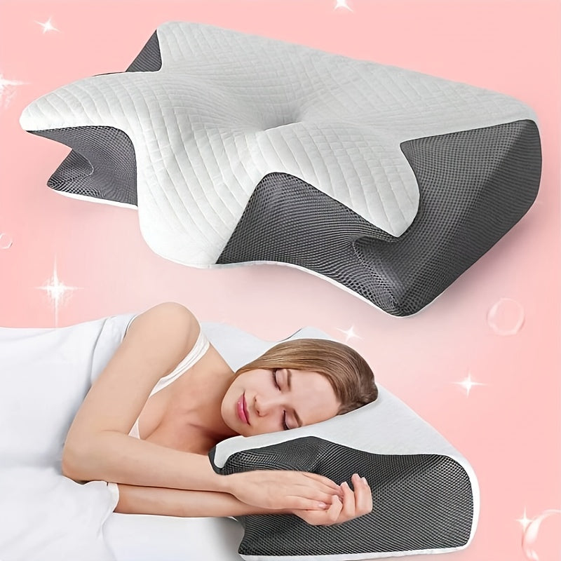 SafeRest Core – Ergonomic Neck Pillow for Side, Back & Stomach Sleepers (Black Edition)