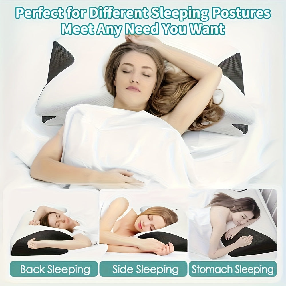 SafeRest Core – Ergonomic Neck Pillow for Side, Back & Stomach Sleepers (Black Edition)