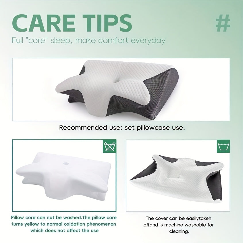 SafeRest Core – Ergonomic Neck Pillow for Side, Back & Stomach Sleepers (Black Edition)