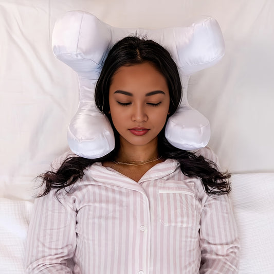 DreamContour Luxe – Ergonomic Beauty Pillow with Sleep Mask
